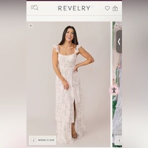 Revelry Poppy Chiffon Floral Dress
